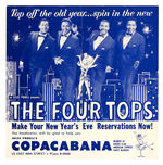 “THE FOUR TOPS COPACABANA” HANDBILL CARD.