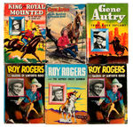 “ROY ROGERS/GENE AUTRY/RENFREW” & OTHERS LOT OF 16 WESTERN SERIES BOOKS WITH DUST JACKETS.