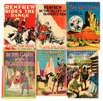 “ROY ROGERS/GENE AUTRY/RENFREW” & OTHERS LOT OF 16 WESTERN SERIES BOOKS WITH DUST JACKETS.