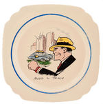 DICK TRACY CHARACTERS 3 PIECE DISH SET.