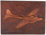 "FLYING FORTRESS" WWII ERA PLASTER PLAQUE & MODEL PICTURE KIT.