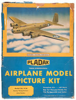 "FLYING FORTRESS" WWII ERA PLASTER PLAQUE & MODEL PICTURE KIT.