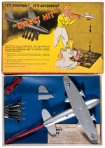 "DIRECT HIT" WWII TOY BOMBER AND TARGET GAME WITH BOX.