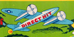 "DIRECT HIT" WWII TOY BOMBER AND TARGET GAME WITH BOX.