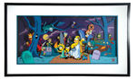 "THE SIMPSONS - TREEHOUSE OF HORROR" MATT GROENING SIGNED LIMITED EDITION ANIMATION CEL DISPLAY.