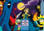 "THE SIMPSONS - TREEHOUSE OF HORROR" MATT GROENING SIGNED LIMITED EDITION ANIMATION CEL DISPLAY.