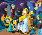 "THE SIMPSONS - TREEHOUSE OF HORROR" MATT GROENING SIGNED LIMITED EDITION ANIMATION CEL DISPLAY.