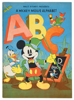 "MICKEY  MOUSE ALPHABET" LINEN-LIKE BOOK.