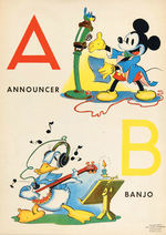 "MICKEY  MOUSE ALPHABET" LINEN-LIKE BOOK.