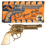“GENE AUTRY 50 SHOT WESTERN REPEATER PISTOL” BY LESLIE-HENRY BOXED.