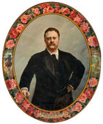 "THEODORE ROOSEVELT" LARGE OVAL METAL TRAY HAKE #3009.