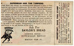 “SUPERMAN” PREMIUM BREAD CARD #4 COMPLETE WITH STAMP.