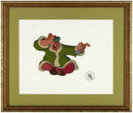 "MICKEY'S CHRISTMAS CAROL" GHOST OF CHRISTMAS PRESENT & SCROOGE FRAMED ANIMATION CEL.