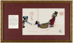 "MICKEY'S CHRISTMAS CAROL" SCROOGE & CRACHITS FRAMED ANIMATION CEL.