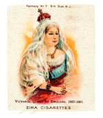 "ZIRA CIGARETTES" SILK GIVE-AWAY SHOWING "VICTORIA, QUEEN OF ENGLAND 1837-1901."