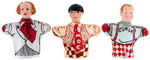 THE THREE STOOGES HAND PUPPET TRIO W/BODY COLOR VARIETIES.