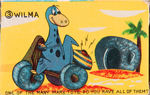 "FLINTSTONE TRICYCLE" MARX TOY WIND-UP PAIR WITH BOX.