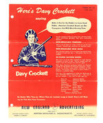 "THE DAVY CROCKETT SALESMANS  SAMPLE KIT OF ADVERTISING SPECIALTIES."