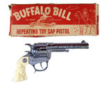 "BUFFALO BILL" RARE BLUE FINISH CAP GUN BY STEVENS BOXED.