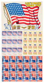 WWII POSTER STAMPS/STICKERS/PAPER EPHEMERA LOT.