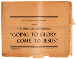 "GOING TO GLORY/COME TO JESUS" ALL BLACK CAST LOBBY CARD SET.