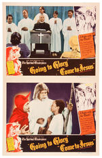 "GOING TO GLORY/COME TO JESUS" ALL BLACK CAST LOBBY CARD SET.