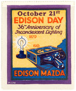 "EDISON MAZDA" POSTER STAMP LOT.