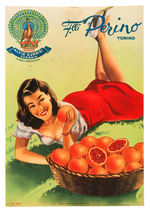 "FEEI PERINO TURINO" ITALIAN ORANGE GROWER STORE SIGN .