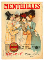 "MENTHILLES" FRENCH MINTS STORE SIGN.