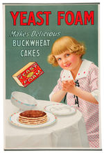 "YEAST FOAM MAKES DELICIOUS BUCKWHEAT CAKES" STORE SIGN.