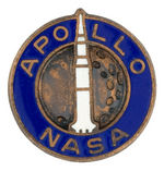 "APOLLO/NASA" ENAMEL ON COPPER LUSTER TIE TACK.