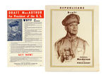 PAIR OF 1948 "DRAFT MacARTHUR FOR PRESIDENT" POSTERS.