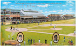 JOSE MENDEZ VS. TY COBB PANORAMIC ORIGINAL ART BY CUBAN ARTIST JORGE S.