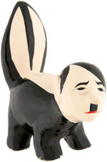 WWII HITLER FACED PAINTED PLASTER COMPOSITION SKUNK.