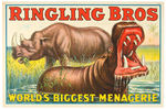 “RINGLING BROS. - WORLD’S BIGGEST MENAGERIE” CIRCUS POSTER.