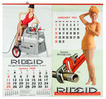 "THE RIGID TOOL COMPANY" PIN-UP CALENDAR PAIR.