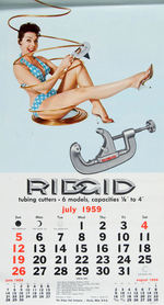 "THE RIGID TOOL COMPANY" PIN-UP CALENDAR PAIR.