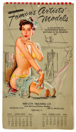 "KNUTE O. MUNSON FAMOUS ARTISTS' MODELS" SALESMAN SAMPLE PIN-UP CALENDAR"