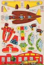 "KELLOGG'S MODEL AIRPLANES" PUNCHOUT BOOK W/MAILER.