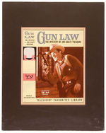 BRITISH TV VERSION OF "GUNSMOKE" "GUN LAW" MOCK-UP BOOK COVER W/JAMES ARNESS.