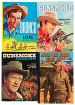 WESTERN TV SHOW ENGLISH ANNUAL LOT OF EIGHT HARD COVERS.