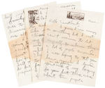 "GUNSMOKE" STAR JAMES ARNESS GROUP OF FIVE SIGNED HANDWRITTEN LOVE LETTERS/POEM/WEDDING INVITATION.