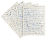 "GUNSMOKE" STAR JAMES ARNESS GROUP OF FIVE SIGNED HANDWRITTEN LOVE LETTERS/POEM/WEDDING INVITATION.