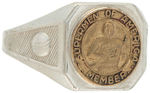 "SUPERMEN OF AMERICA/MEMBER" RARE EARLY CONTEST PRIZE RING.