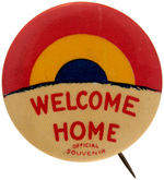 WORLD WAR I "WELCOME HOME" EIGHT BUTTONS AND LARGE CELLO FLIP.