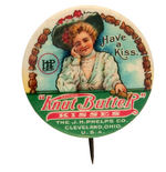 "'KNUT BUTTER' KISSES" BEAUTIFUL AND RARE CANDY BUTTON.