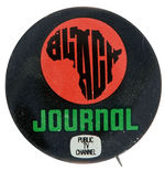 "BLACK JOURNAL" PBS TELEVISION EARLY PROMOTION BUTTON C. 1968.