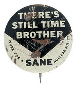 EARLY AND RARE "SANE" ANTI-NUCLEAR WAR BUTTON REFERENCING FILM ON THE BEACH FROM 1959.