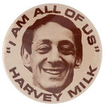 HARVEY MILK PAIR OF C. 1979 COMMEMORATIVE BUTTONS.