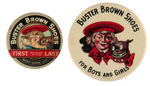 “BUSTER BROWN SHOES” PAIR OF SCARCE POCKET MIRRORS.